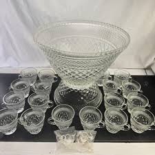Anchor Hocking Wexford Punch Bowl Set | eBay
