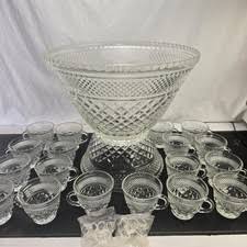 Punch Bowl Set In Jeannette 40s, 50s, 60s Glassware for sale | eBay