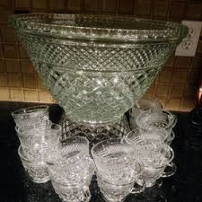 Vintage Dorothy Thorpe Silver Band Punch Bowl Set - Etsy