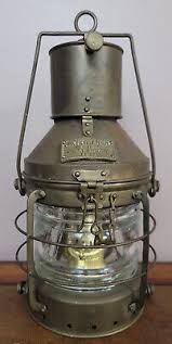 Rare Antique Anchor Light #1235 Brass Ship Lantern Nautical ...