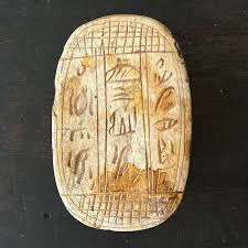 Vintage Boho Carved Egyptian Scarabs - Set of 3 | Chairish