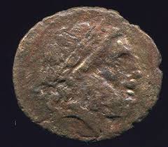 Rare Greek Bronze Coin, Zeus ( 450 Bc 100 Ad )