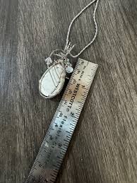Sterling Silver Wire Wrapped White Buffalo Stone Pendant ...