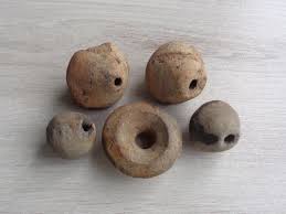 Buy SET of 5 Ancient Clay/ceramics Spindle Whorls 7-5 ...