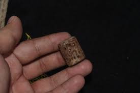 Large Ancient Central Asian Stone Barrel Bead Intaglio Circa ...