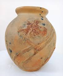 Highly Unusual Stoneware Vase With Marine Relief - Etsy