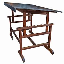 Large Oak Base Drafting Table — Aurora Mills