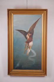 Late 19th Century Oil Painting on Canvas Angel Ascending to Heaven For Sale at 1stDibs | ascending angel, on canvas angel painting, 19th angel