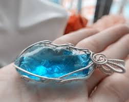 Blue Andara Crystal Necklace,andara Pendant,peacock Healing ...