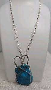 Sterling Silver 925 Chain With Large Turquoise Pendant ...