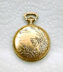 ANDRE' RIVALLE POCKET WATCH 17 JEWELS SWISS MADE BIRD DUCK ...