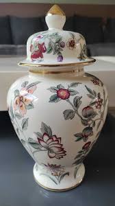 Potiche/tea or Ginger Pot/vase With Stylish Asian Lid, Signed "fantasy Fapodel" - in Enameled Porcelain. Floral Decor - Etsy Denmark