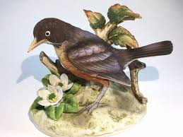 Vintage Andrea by Sadek Beautiful Porcelain Robin Bird ...