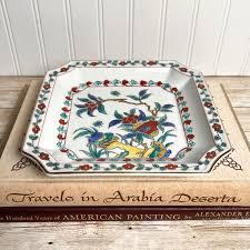Square Andrea by Sadek Porcelain Vintage Plate Vibrant ...