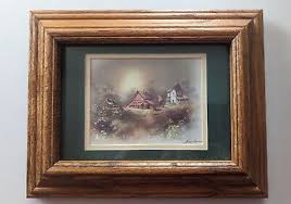 Vintage Framed Matted Old Farm Print By Andres Orpinas 9.5 ...