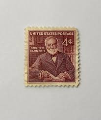 1960 Andrew Carnegie Industrialist 4 Cents Stamps Used ...