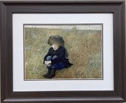 Andrew Wyeth "faraway '52" CUSTOM FRAMED Art Americana Rural ...
