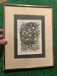 Vintage 87' Original Painting Signed & Framed Wilby Anderson Wildflowers | eBay