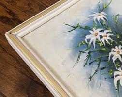 Vintage Original Oil Painting MCM Daisy Flower Bouquet Still Life Signed Brent Framed Art (15x12) - Etsy
