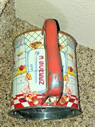 Vintage Androck 3 Screen Hand-i-Siff Flour Sifter with Kitchen Scene Mom & Kids | #1977433886