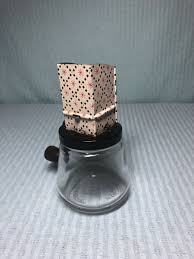 Vintage Androck #49 Nut Grinder Chopper Glass Jar Starburst Red Made In USA | eBay