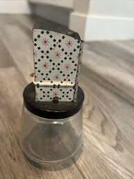 Vintage Androck #49 Nut Grinder Chopper Glass Jar Starburst Red Made In USA | eBay