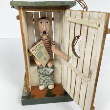 Duffer's Daily Surprise Outhouse Shelf Wooden Doll Display ...