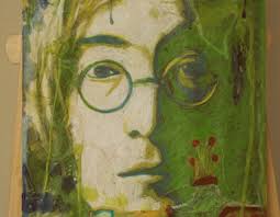 John Lennon Vintage original mixed media-Acrylics and wax (Unique) Mint | eBay