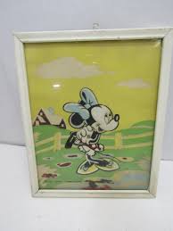 RARE VINTAGE OLD PRINT WALT DISNEY PRODUCTION FRAMED PICTURE ...