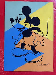 Andy warhol Drawing on paper (Handmade) signed and ...