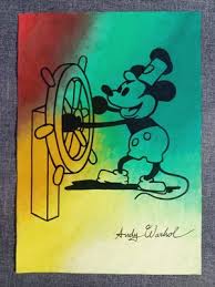 Andy Warhol (Handmade) Drawing on antique paper Signed and ...