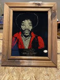 Vintage & Rare JIMI HENDRIX Red & Gold Foil Art Framed | eBay