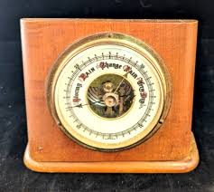 Vintage Barometer West Germany Desktop Wooden Frame & Stand ...