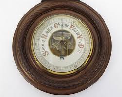 Antique Edwardian Carved Walnut Banjo Barometer 19.5" | eBay