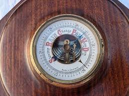 GERMAN made large timber aneriod barometer 1930's - free ...