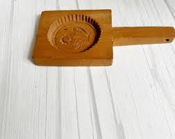 2 Vintage Chinese Mooncake Wooden Cookie Mold/press Flower ...