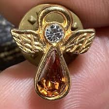 Birthstone Angel Lapel Pin Hat Vest EUC K428 | eBay