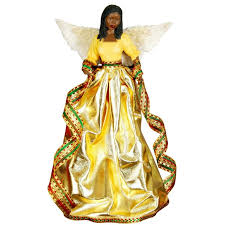 Tiffany (Gold): African American Christmas Tree Topper - Walmart.com