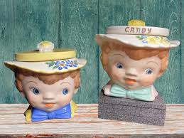 Vintage Lefton-style Boy and Girl Cookie Jar Set – Unmarked ...