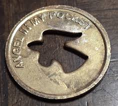 1" Lucky Guardian Angel In My Pocket Coin Gold/Silver Token ...