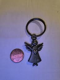 VINTAGE ANGEL METAL KEYCHAIN BAG CHARM | eBay