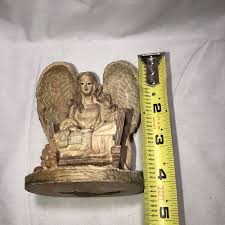 Resin Angel Figurine Guardian Angel Protecting A Baby In A Cradle Newborn Gift | eBay Australia