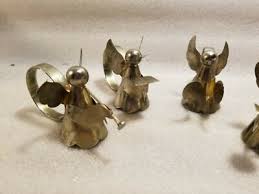Angel Napkin Rings Holders Set of 4 VTG Silver Tone Plate Christmas | eBay
