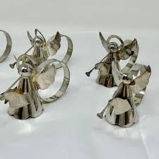 Silver Plated Angel Napkin Rings - Etsy