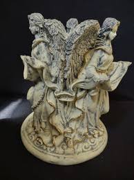 Angel Pillar Candle Stand Peace Love Joy (lot 1699) | eBay