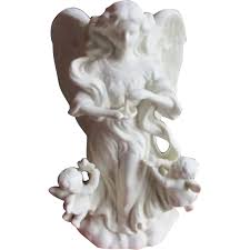 Angel Cherubs Partylite Taper Candle Holder Porcelain Bisque ...