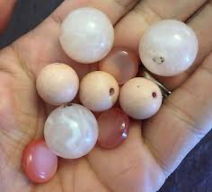 Vintage Mixed Pink Round Lentil Skittle Victorian Romantic ...