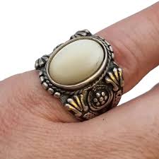 Mother Pearl Silver Ring, Mother Pearl Jewelry, Bohemian ...