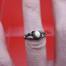 Size 6 925 Sterling Silver Heavily Worn Tarnished Cream ...