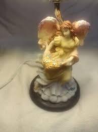 1950's White Resin Etched Lithopane Angel Lamp | eBay